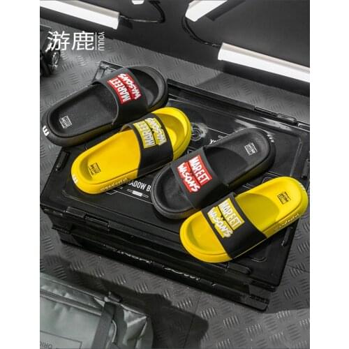 Leisure ins Style Women Platform Summer Shoes Anti-slip Alphabetic Colors Ladies Bathroom Slippers Fashion Outdoor Mans Sandals