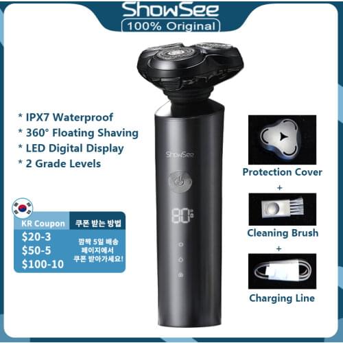 Xiaomi Youpin Showsee Electric Shaver for Men Barber Razor Beard Trimmer Portable Rechargeable Washable Shaving Machine Dry Wet