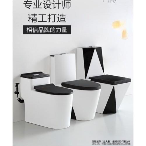 European style black household toilet common color ceramic water closet siphon large diameter toilet