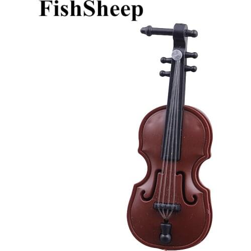 FishSheep Lovely Violin Brooches For Women Man Musical instruments Guitar Brooch Mens Suit Collar Lapel Pins Badge Accessories