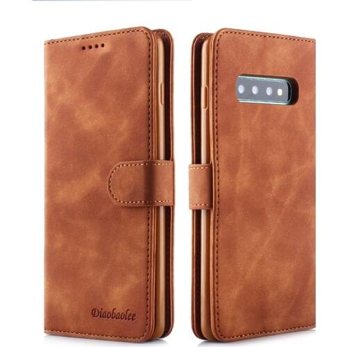 For Samsung Galaxy Note 10 S10 5G Plus S10 S10e e S9 S8 Note 8 9 Case Retro Flip Leather Card Slot Wallet Photo Frame Cover