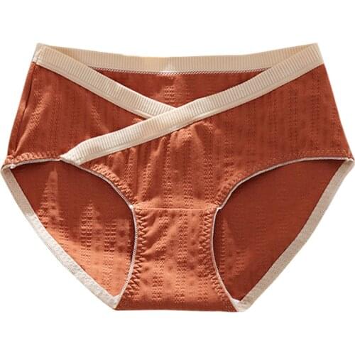 Cotton Summer Panties For Pregnant Women Low-waist Cross Design Maternity Briefs Abdominal Support Pregnancy Elastic Underwear