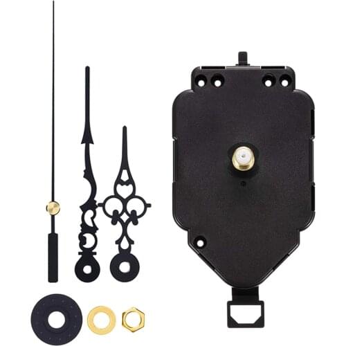 HR9611-1 Quartz Pendulum Clock Movement DIY Movement Kits with 3 Hands and Others , 20mm/0.79inchTotal Shaft Length