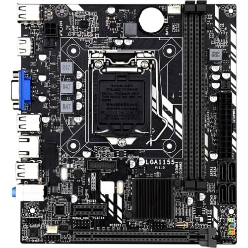 JINGSHA H61B Desktop Motherboard LGA 1155 Processor Support Desktop with DDR3x2 Memory Slots H61 Chipset for i3/i5/i7 Series CPU