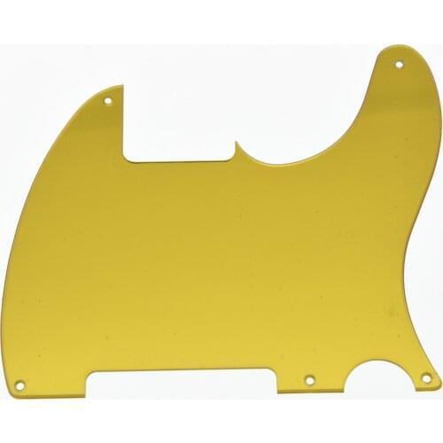 KAISH 5 Hole Gold Mirror TL Blank Pickguard Scratch Plate No Pickup Hole