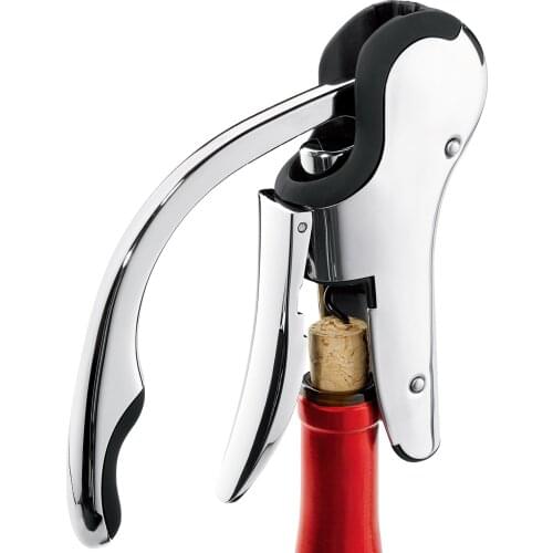 Keissco Compact Wine opener Stainless Steel Vertical Lever Corkscrew with Foil Cutter