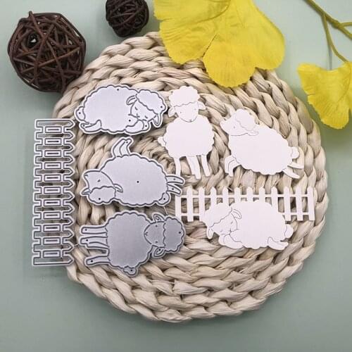 Bunnymoon Lovely Sheeps Metal Cutting Dies 3D DIY Scrapbooking Carbon Sharp Craft Die Photo Invitation Cards Decoration