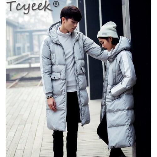 Down Winter Cotton Coat Female Streetwear Mens Clothing Korean Long Thick Warm Cotton Jacket Women Parka Man Hooded