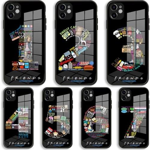 TV Show Central Perk Soft Glass Silicone Case For iPhone 12 11 Pro X XS Max XR 8 7 6 Plus SE 2020 S Mini Balck Cover