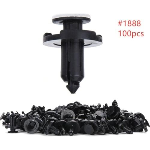 New 100pcs Auto Fastener Clip Mixed Car Body Push Retainer Pin Rivet Bumper Door Trim Panel Retainer Fastener Kit