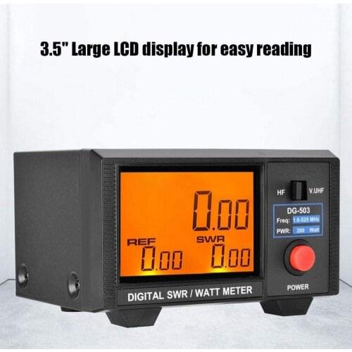 Original Nissei Dg-503 Digital Lcd 3.5" Swr & Wattmeter 1.6-60 Mhz/125-525 Mhz for Two-Way Radios Walkie Talkie Tools