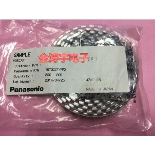 Original new 100% 16TQC47MYFD tantalum capacitor 16TQC47M 47UF 16V D TYPE ESR:55 millieu Ohm (Inductor)