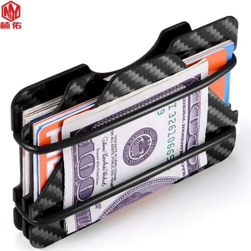 Carbon Fiber RFID Anti-theft Swipe Bank Card Protection Electronic Information Multifunctional Mens Credit Card Holder