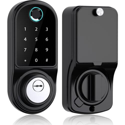 Kingneed Auto Keyless Fingerprint Smart Door Lock with Bluetooth APP Touchscreen Digital Password for Family Apartment and Hotel