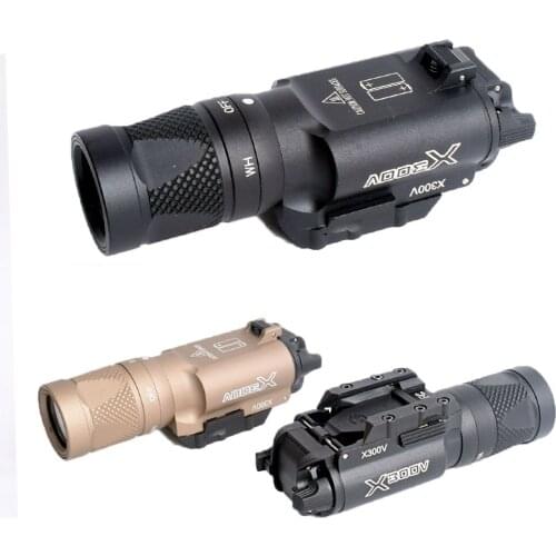 Tactical X300V Pistol Gun Light Strobe Weapon Light Lanterna LED Flashlight Fit 20mm Rail For GLOCK 18C 19 26 Streamlig