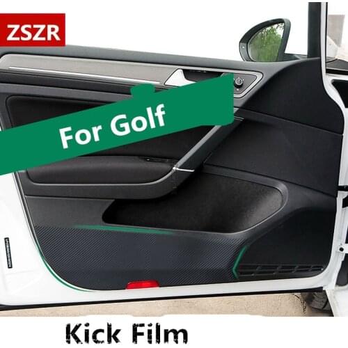 Carbon Fibre / High Strength Anti Scratch Protector Of Door /Kick Film Sticker For Volkwagen Golf Z2CA422