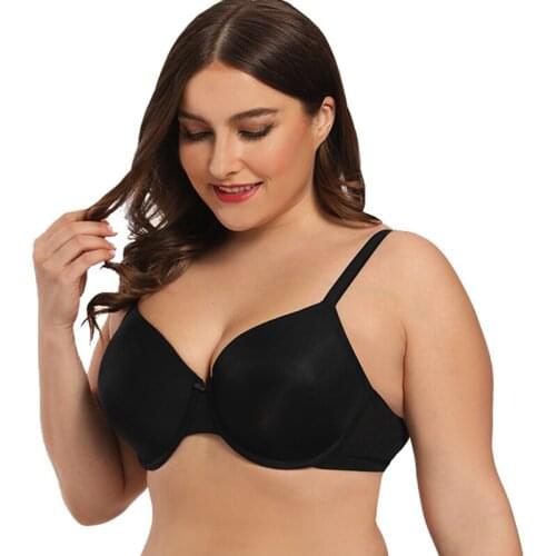 36 38 40 42 44 46 B C D DD E F G H BAICLOTHING Plus Size Womens Smooth Full Coverage Underwire Essential Plus Size T-Shirt Bra