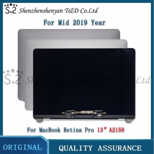 Laptop Silver Space Grey 13'' A2159 LCD Screen Display Assembly for Macbook Retina 13" Full Complete LCD 2019 Year EMC 3301