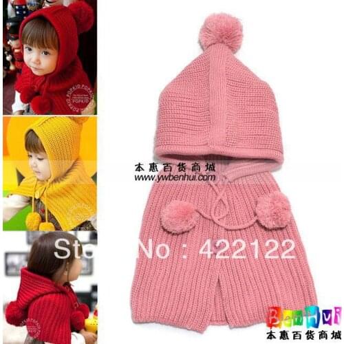 Winter Keep warm knitted hats for boy/girl/kits hats,infants caps beanine chilldren-Hang buckle ball mz0603 1pcs