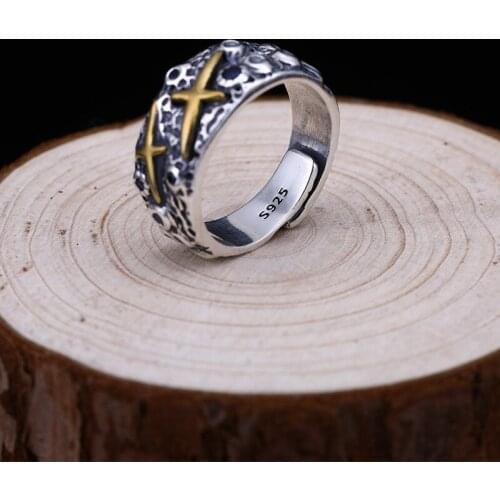 Open Star Ring Male Index Finger Ring 925 Sterling Silver Personality Couple Domineering Single Tide Male Thai Silver Ring