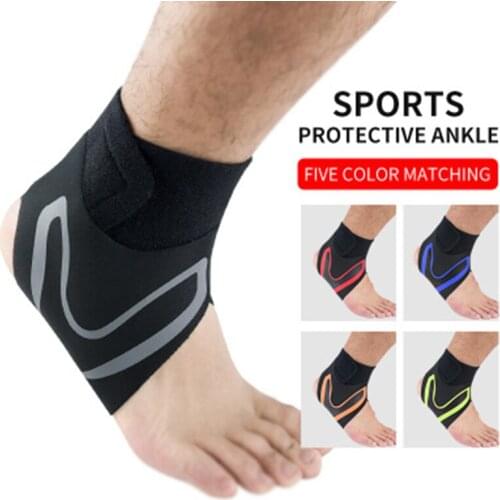 1Pair Bind Belt Type Ankle Support Protective Sleeve Use Elastic Band To Increase Pressure Suitable For Basketball Football