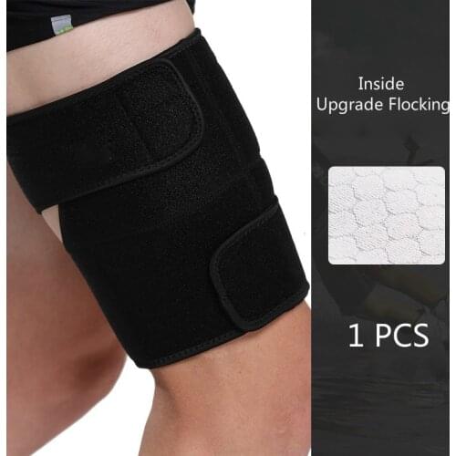 1PCS Thigh Compression Sleeve Non-slip Leg Thigh Support Pad Adjustable Bandage Sport Safety Wrap Guard For Muscle Pain Relief