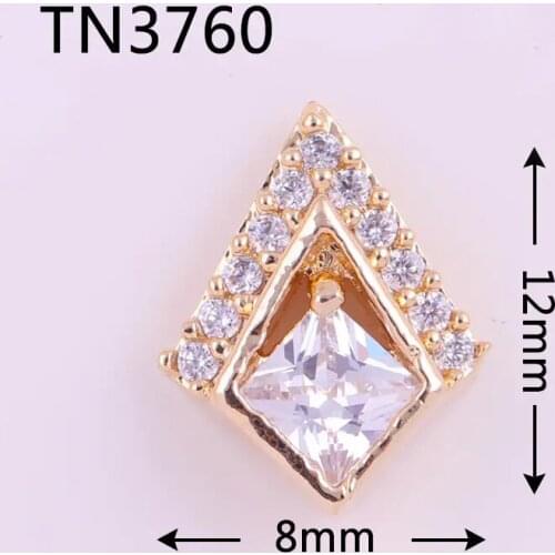 10pcs/lot 3D Luxury TN3760 alloy Zircon Nail Art Crystals Rhinestones jewelry supplies nails accessories decorations charms