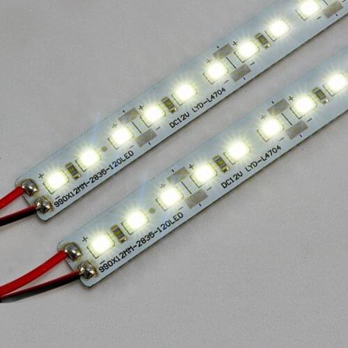 100pcs 2835 120leds/m 50cm 100cm Led Bar Light Hard Rigid DC 12V LED Strip Lighting