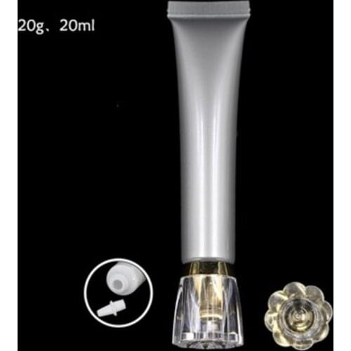 100pcs/Lot, 20ML 20G Grey Color Cream Packing Tubes, Cosmetics Gel Essence BB Cream Packing Hose, Empty Medical Cream Bottles