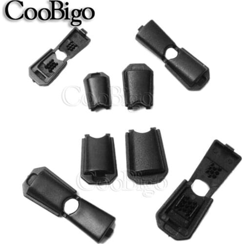 100pcs Pick 4 Size Plastic Cord Ends Zipper Pull Cord Lock Stopper Clip For Paracord Backpack Garment Rope Parts Accessories