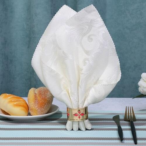 12/PCS creative metal napkin buckle western napkin ring high-end hotel model room table European napkin ring