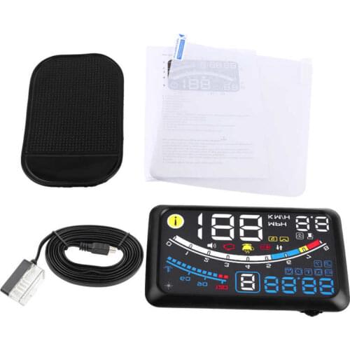 5.5" HD OBD2 Car HUD Head Up Speed Display Over Speed Warning Plug & Play Car Accessories