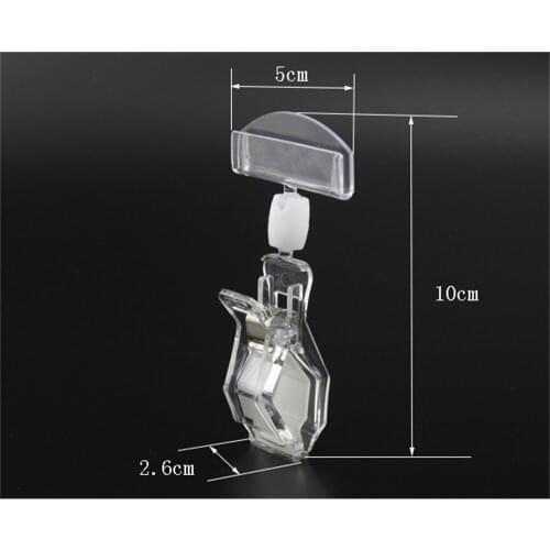 50pcs Middle size POP label holder price tag clip sign name card display photo clamp label memo snap price talker sign holder