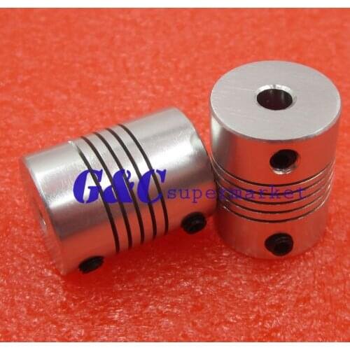 6.35 x 8mm CNC Motor Jaw Shaft Coupler 6.35mm To 8mm Flexible Coupling Gadgets diy electronics