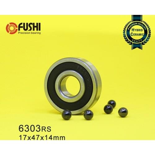 6303 Hybrid Ceramic Bearing 17*47*14 mm ABEC-1 ( 1 PC) Industry Motor Spindle 6303HC Hybrids Si3N4 Ball Bearings 3NC 6303RS