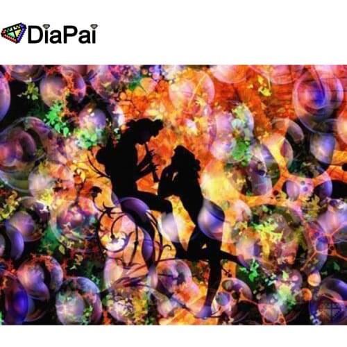 DIAPAI Diamond Painting 5D DIY 100% Full Square/Round Drill "Couple color scene" Diamond Embroidery Cross Stitch 3D Decor A24317