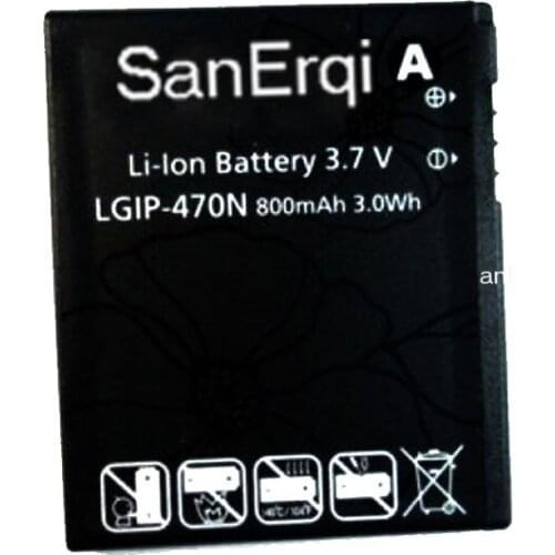 For LG LGIP-470N Phone Battery For LG GD580 SV800 KH8000 GD580E LH8000 800mAh