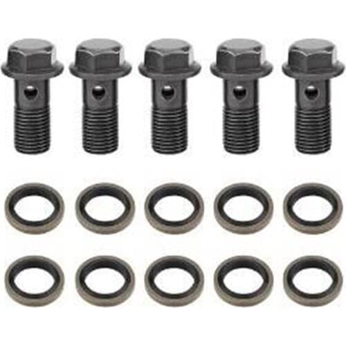 Hot sale 2pcs M10*1.25Pitch Brake Dual Line Hose Dirt Pit Bike Motorcycle Double Banjo Bolt