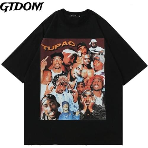 GTDOM 2021 Summer New Rock Print Cotton T-shirt Loose Men Design Casual Style Tee Hip-Hop Short Sleeve Tops Of Unisex T-Shirts
