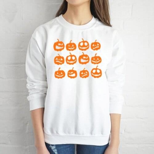 Halloween-Printed-Woman Funny pattren Letter Women Sweatshirt Fashion Cotton Pullover O Neck Full Long Sleeve 90 S Shirt