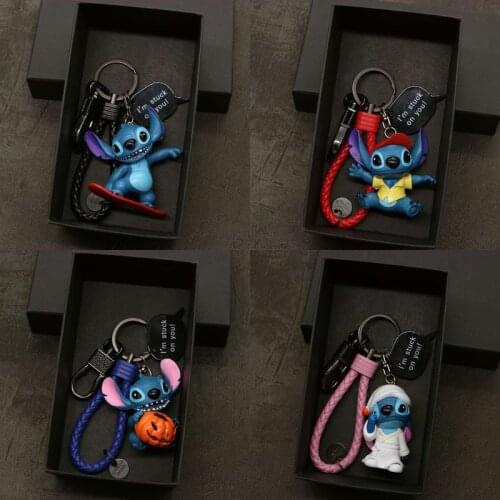 Lilo & Stitch Disney Toys Anime Stitch Model Figure Action Figures Toy Children Cartoon Keychain Pumpkin Pajamas Cosplay Stitch