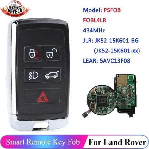 KEYECU Smart Remote Key 434MHz for Land Rover Velar Range Discovery Jaguar 2017 2018 2019 2020 PSFOB / FOBL4LR