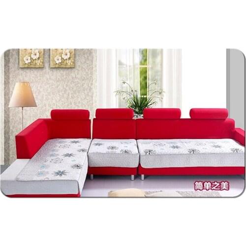 Three-piece set European rural style Sofa cushion Sofa mat