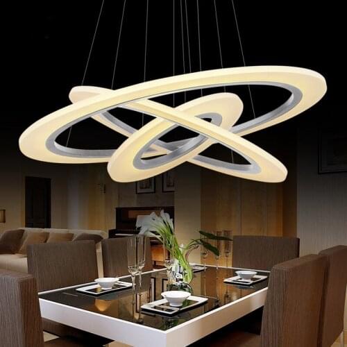 3 / 2 / 1 Circular Metal Acrylic LED Chandelier Living Room Bedroom Study Room Aisle Lights Commercial lighting