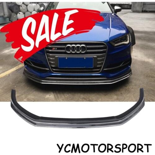 Car Accessories Carbon Fiber BKSS Style Front Lip Fit For 2013-2016 S3 Sedan Front Bumper Splitter Car-styling