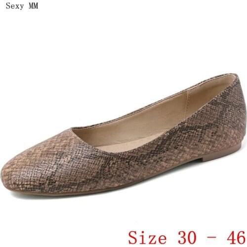 Shoes Woman Slip On Shoes Loafers Girl Ballet Flats Women Flat Shoes Soft Comfortable Small Plus Size 30 - 46
