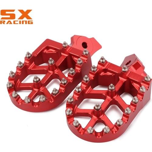 Motorcycle Aluminum Foot Pegs Footpeg Pedals FootRest For HONDA XR50R XR70 XR80 XR100 2000-2005 KAWASAKI KLR650 1987-2005