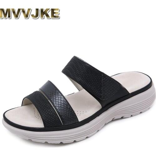 MVVJKE Women sandals contracted recreational style wedge MD teetering at the bottom of the good womens soft and comfortable