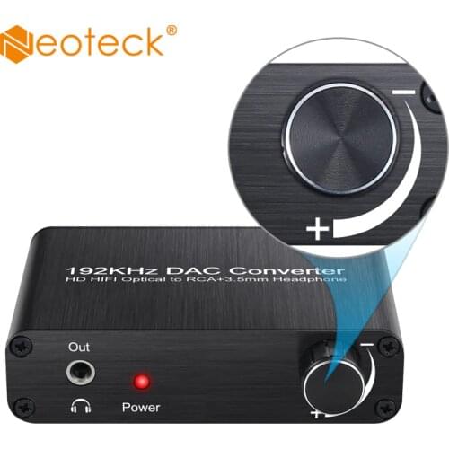 Neoteck DAC 5.1CH Audio Decoder Support DTS Digital-to-Analog Converter Optical Coaxial to RCA 3.5mm Jack Audio Adapter