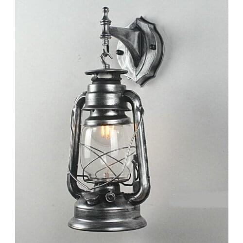New The kerosene lamp wall lamp bar balcony aisle European retro decorative lighting reminiscent of iron lantern GY127